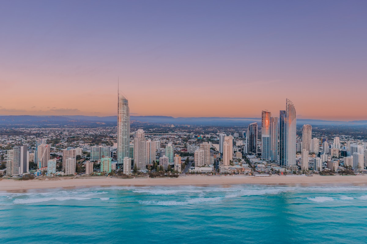 Gold Coast skyline at sunrise, QLD
