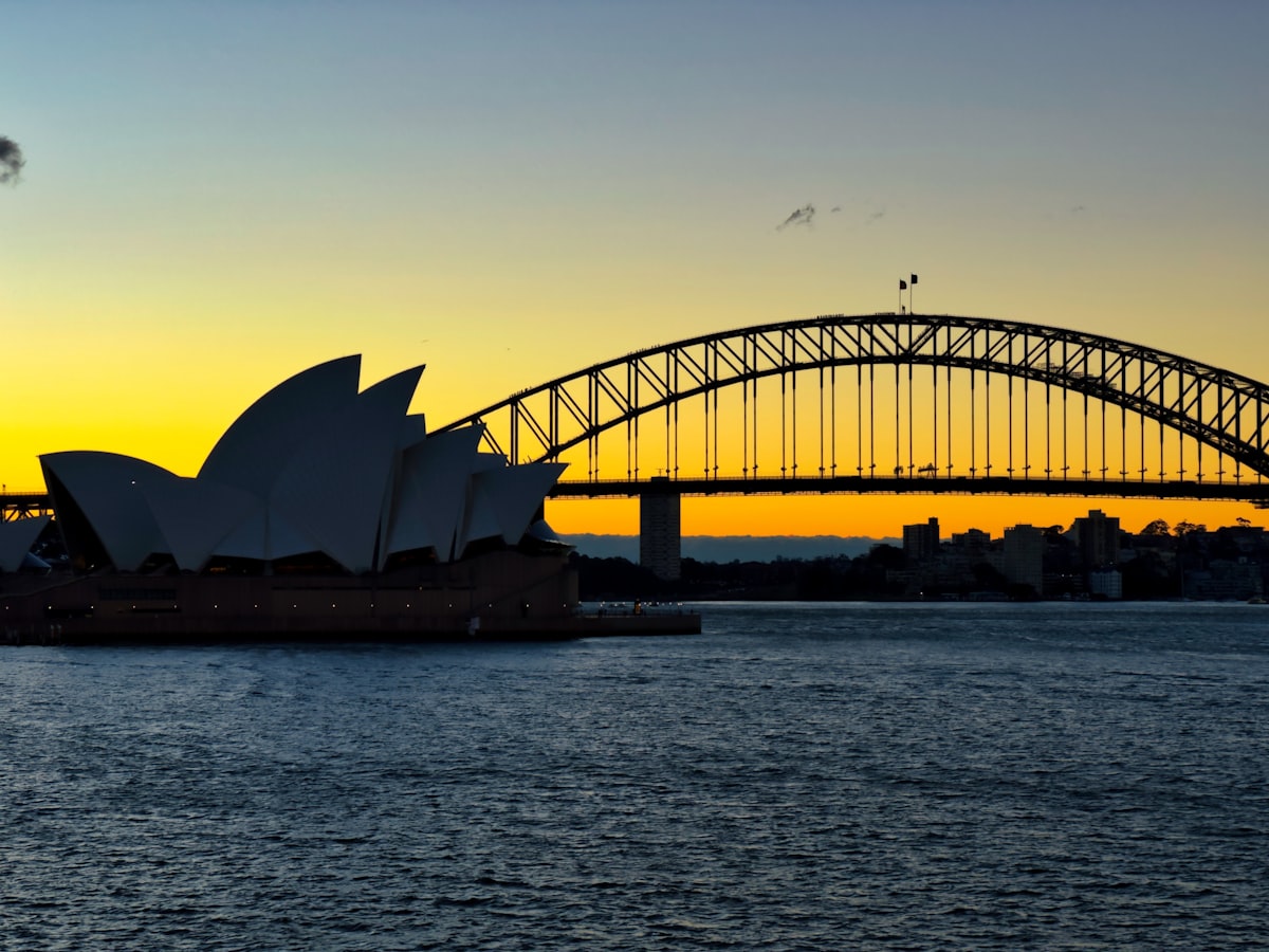 Sydney Opera House and harbour, NSW